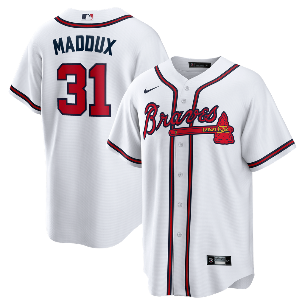 Greg Maddux Atlanta Braves Home Retired Player Jersey - White