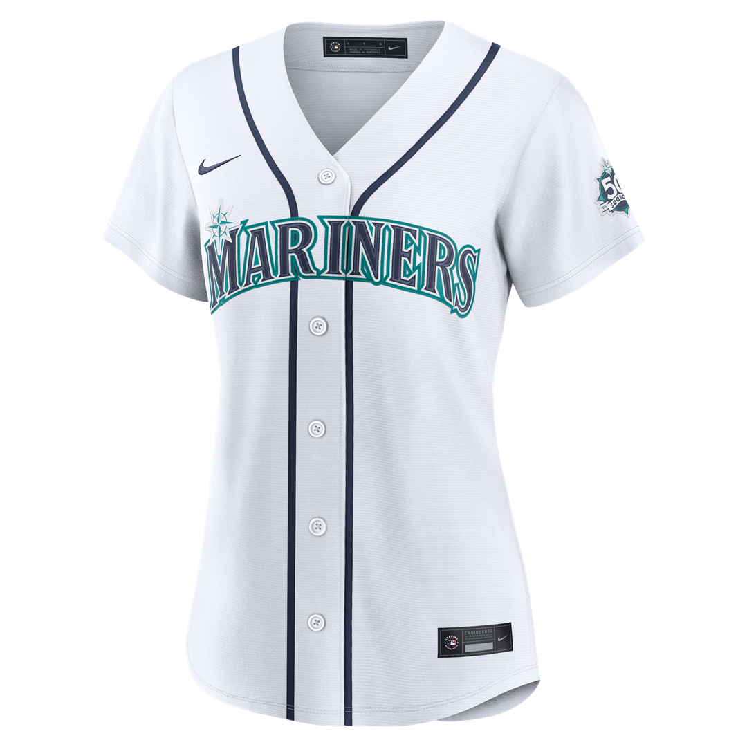Cal Raleigh Seattle Mariners Women's Home 50th Season Jersey - White