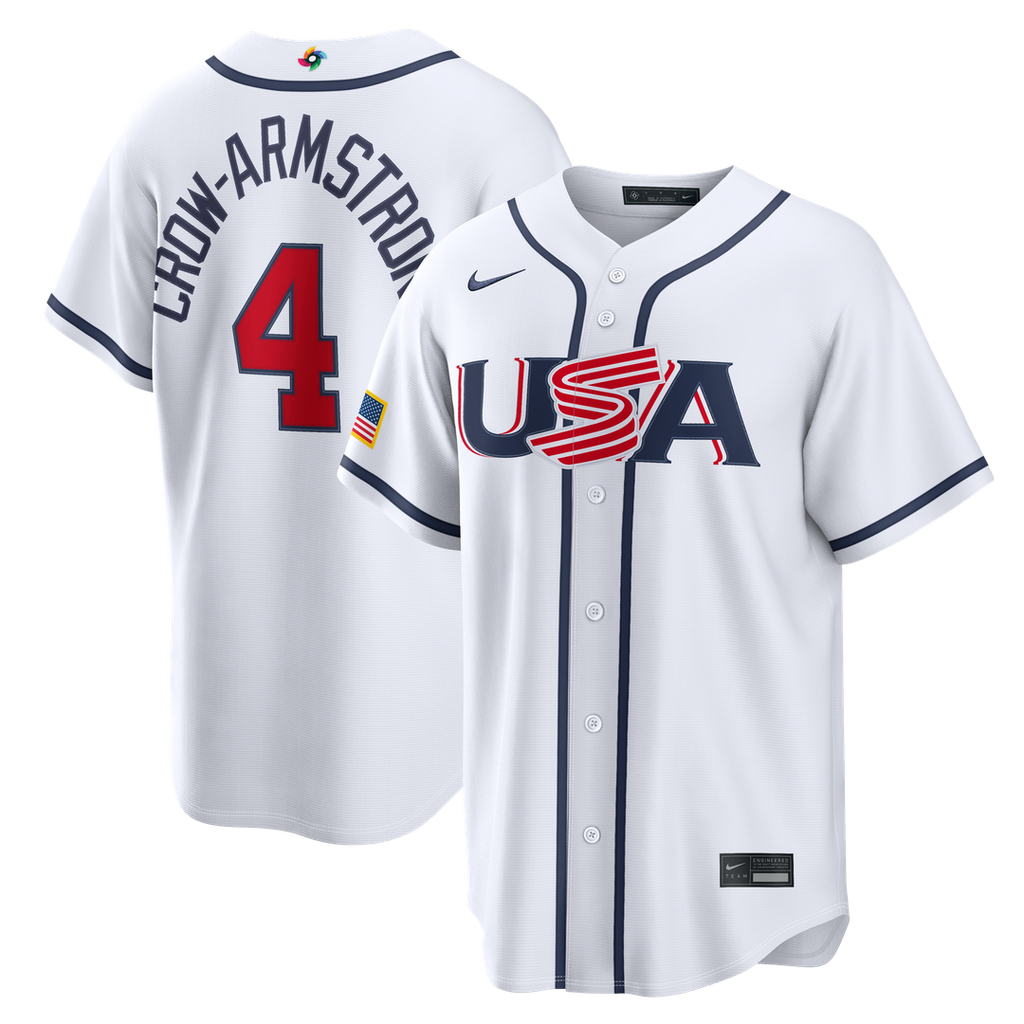 Pete Crow-Armstrong USA Baseball 2026 World Baseball Classic Home Jersey - White