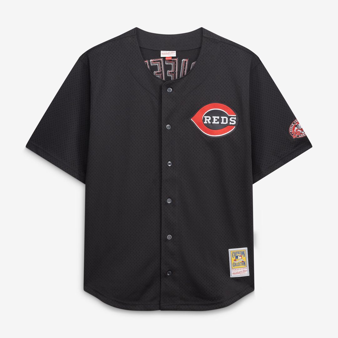 Ken Griffey Jr. Cincinnati Reds Big & Tall Cooperstown Mesh Jersey - Black