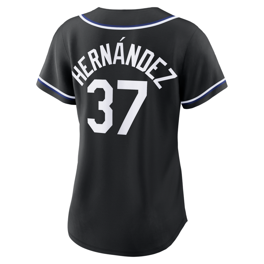 Teoscar Hernández Los Angeles Dodgers Women's Fashion Black Out Jersey
