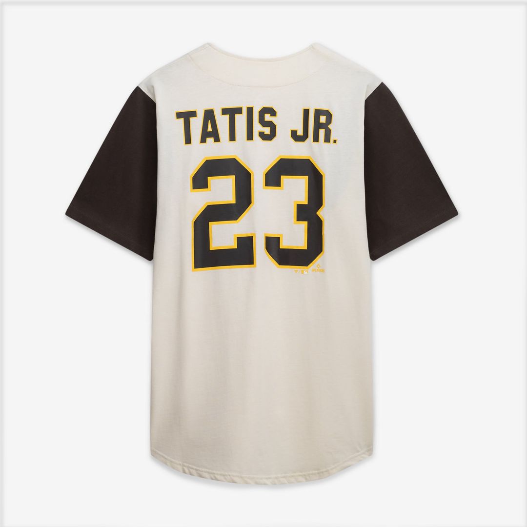 San Diego Padres Big & Tall Two-Color Fashion Jersey - Cream/Brown