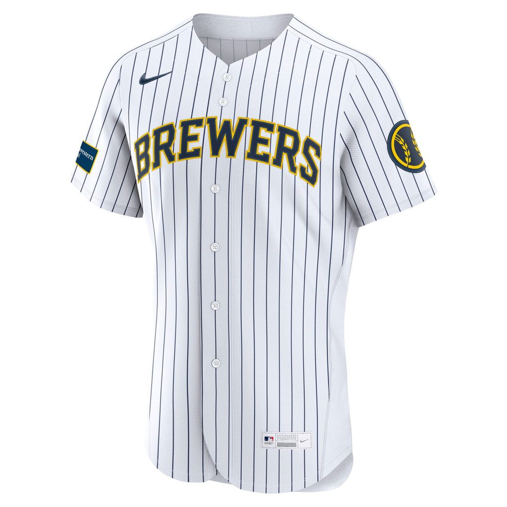 Milwaukee Brewers Alternate Sponsor Patch Jersey - White