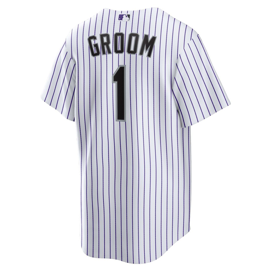 Colorado Rockies #1 Groom Home Jersey - White