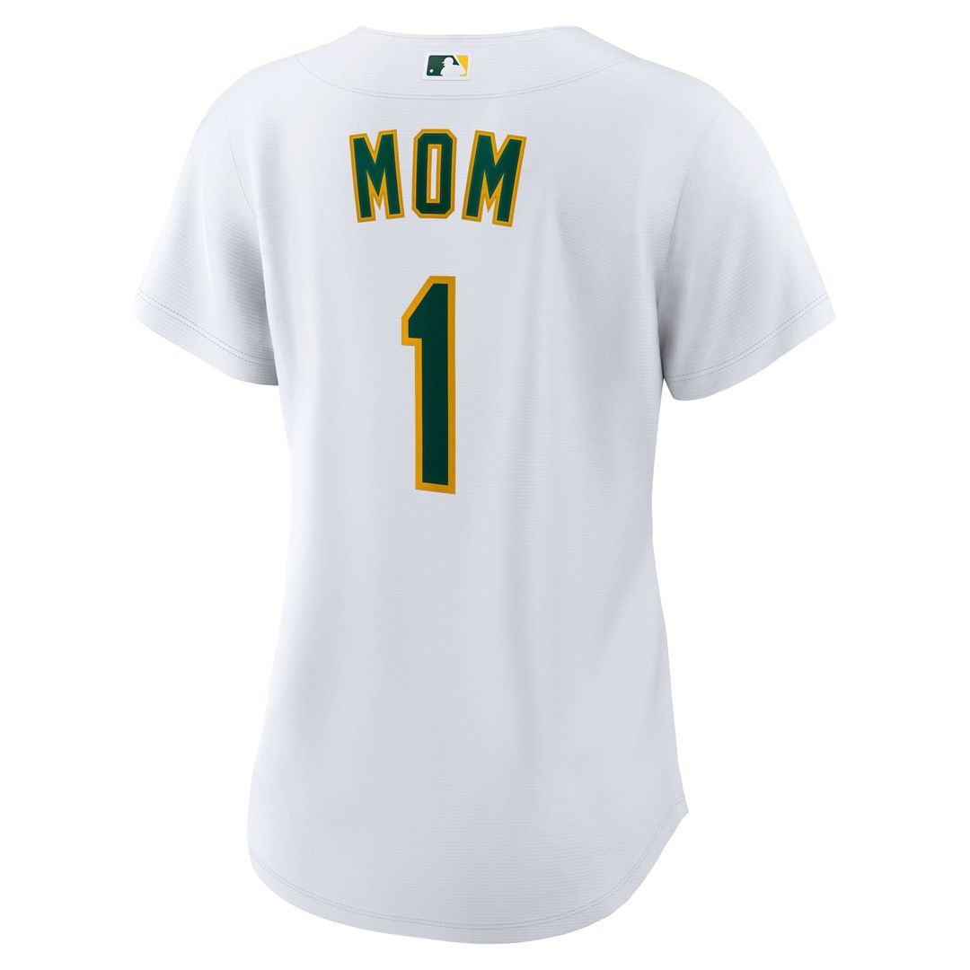 Athletics Women's #1 Mom Home Jersey - White