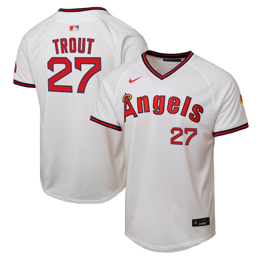 Mike Trout Los Angeles Angels Youth Alternate 2 Jersey - White