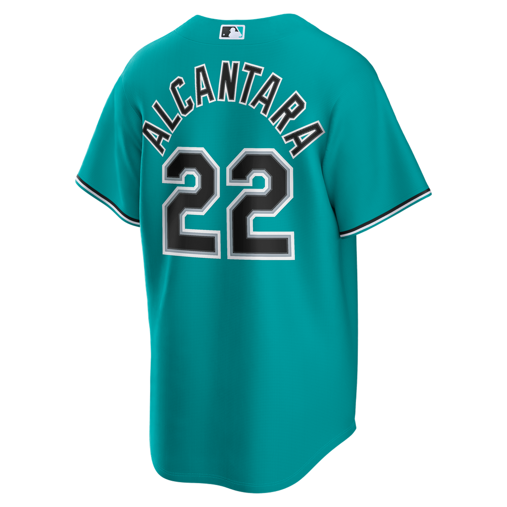 Sandy Alcantara Miami Marlins Alternate Jersey - Teal
