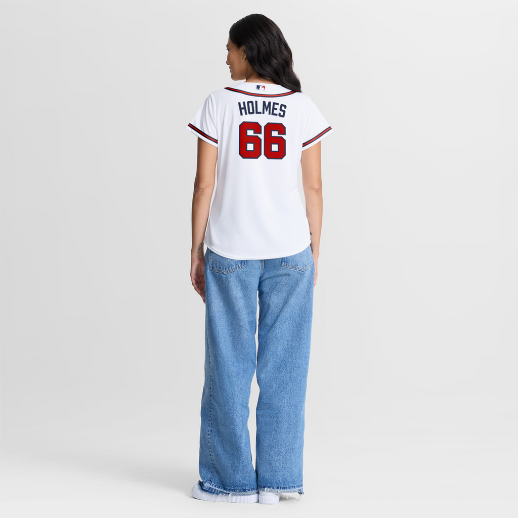 Grant Holmes Atlanta Braves Women's Home Jersey - White