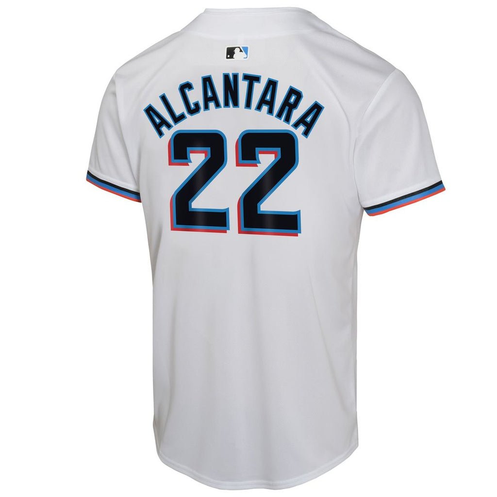 Sandy Alcantara Miami Marlins Youth Home Jersey - White