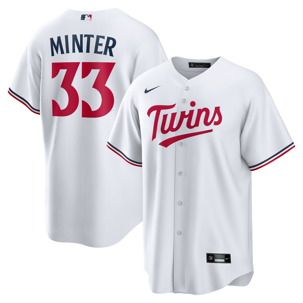 A.J. Minter Minnesota Twins Home Jersey - White