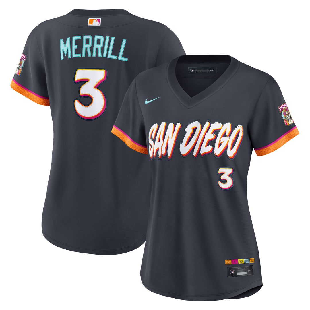 Jackson Merrill San Diego Padres Women's 2026 Jersey - Obsidian