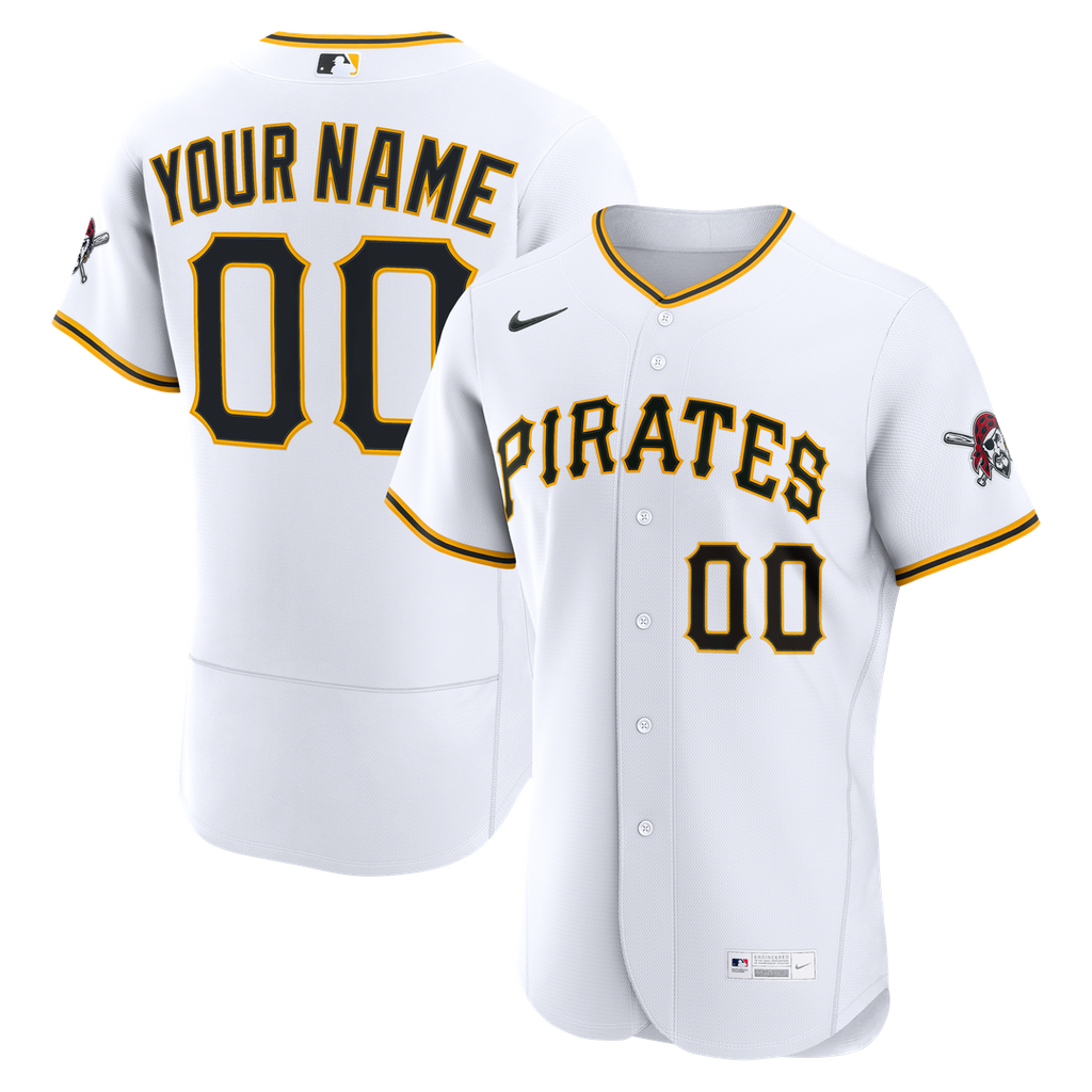Pittsburgh Pirates Home Authentic Custom Jersey - White